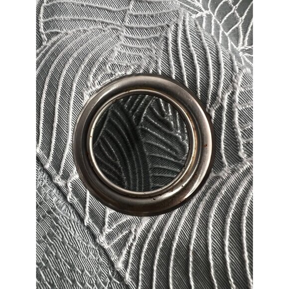 At Home Baby Blue Etched Grommet Curtain Panels Light Blue Shimmery 84" x 32" - Picture 6 of 7